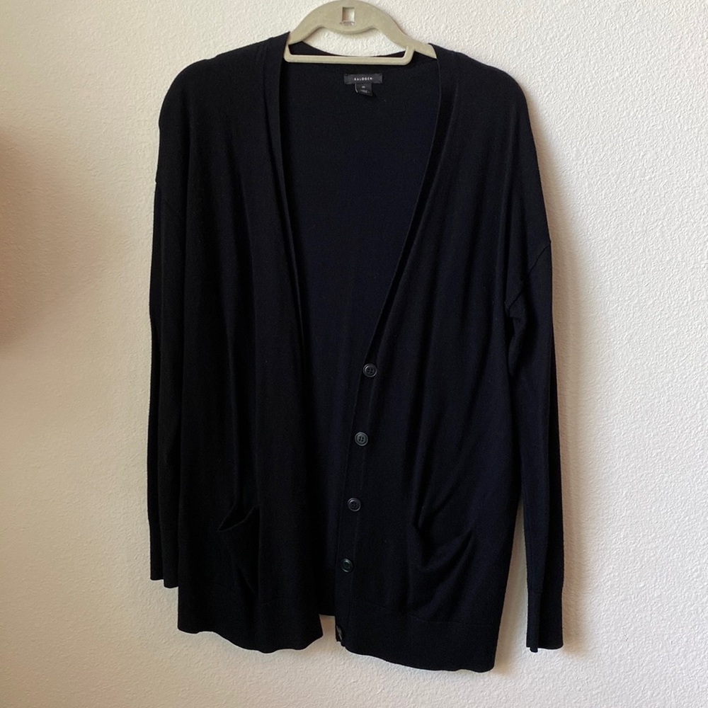 Halogen Black Cardigan Sweater